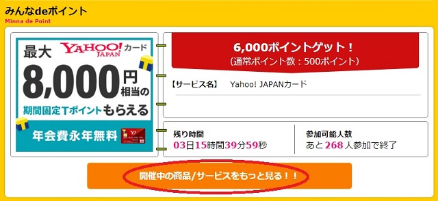 みんなでポイント　Yahoo!JAPANカード